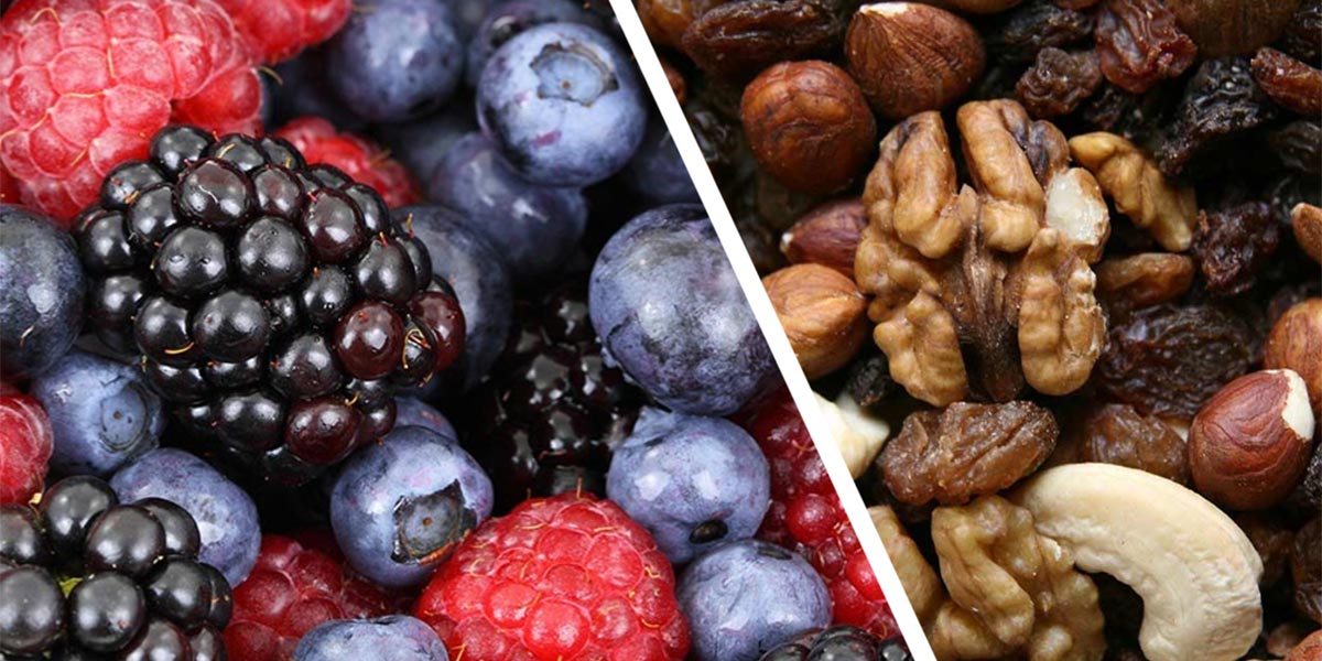 Berries e frutta secca aiutano il buon umore